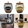 Coffee Pod Holder Large Capacity with Wood Base Storage Cup Coffee Pod Basket Organizer Cup for Hotel Family Kitchen Home Cafe