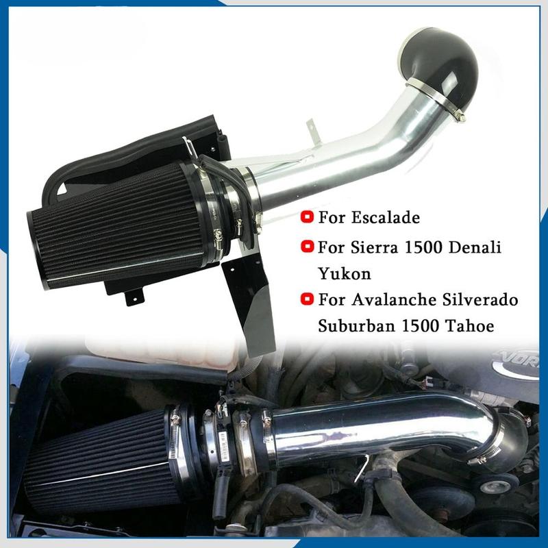 Air Intake Pipe Kit with Air Filter for Cadillac Escalade Chevrolet Avalanche Silverado Suburban Tahoe GMC Sierra Denali Yukon