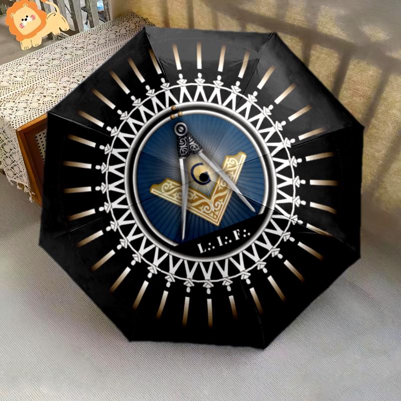 1PC Freemasonry Umbrella Portable Folding Umbrella Iron Frame Hole Bone Structure Outdoor Home Umbrella A6
