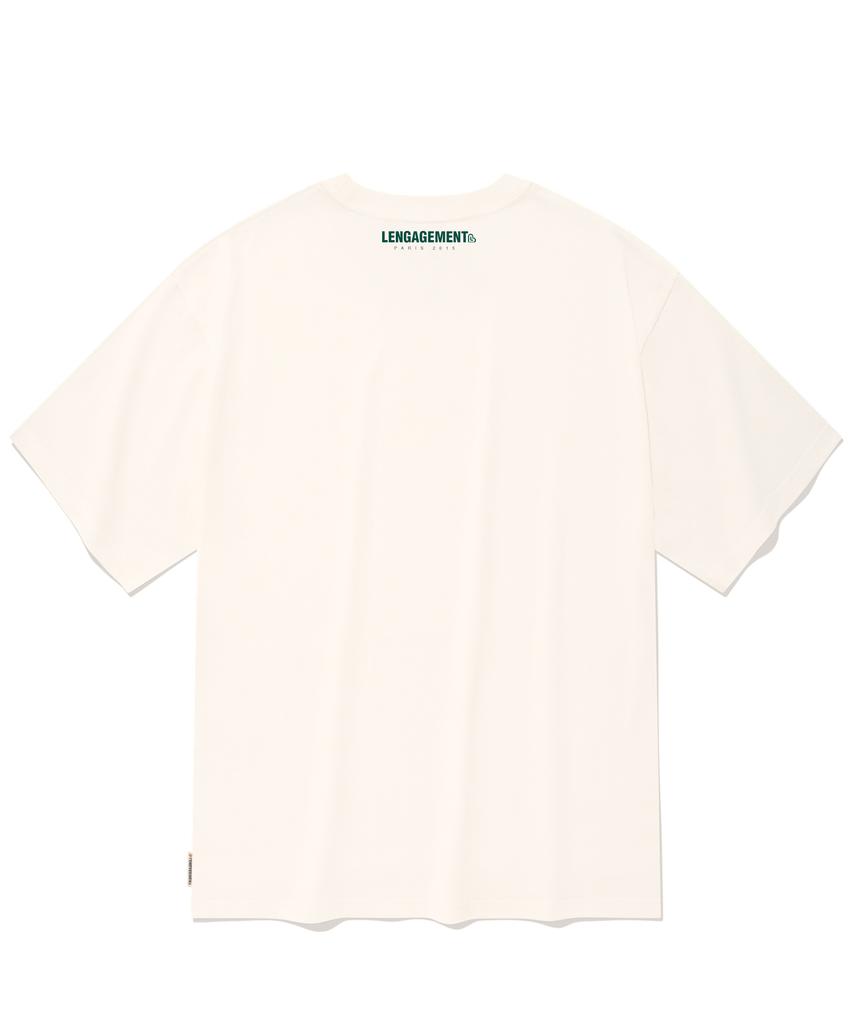 LENGAGEMENT Oversized Lggm Short Sleeve T-Shirt [Off-White]