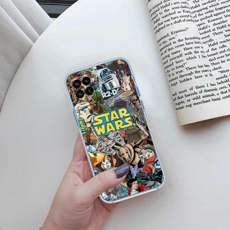Star Wars Series Transparent Phone Case for Motorola Moto G40 G04 G05 One Ace Action  Fusion + Plus Hyper Macro Vision Zoom