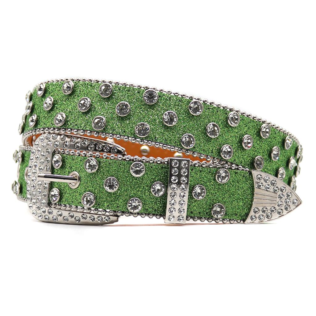 Special European And American Rhinestone Belts, Personalized Trendy Men'S Trendy Men'S Jeans, Versatile Belts, And High-End Belts.