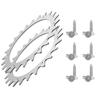 2PCS Stainless Steel Traction Improved Auxiliary Wheels With Robotic Spike For Worx Plus S/M Robot Lawn Mower 205*205MM