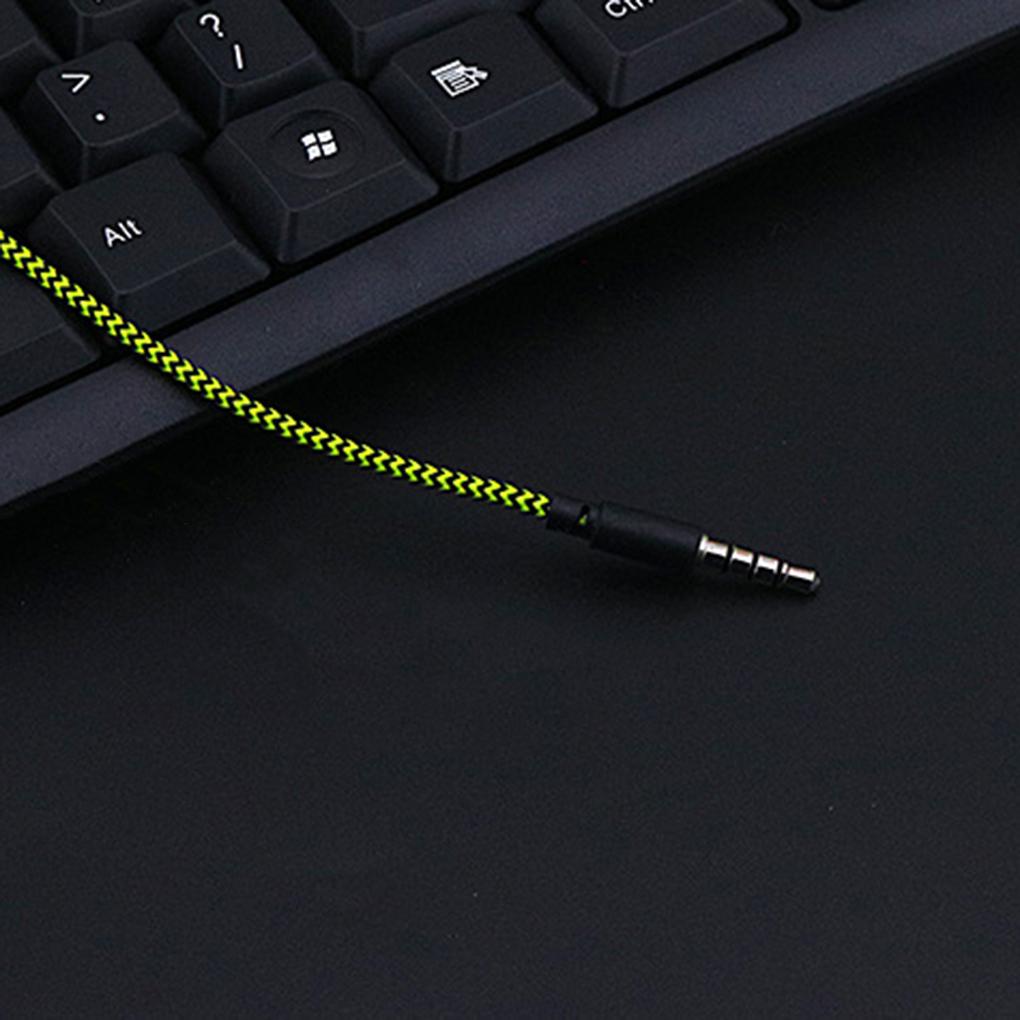 Braided In-ear Mobile Phone Headset Crack Wired Control Earphone With Mic