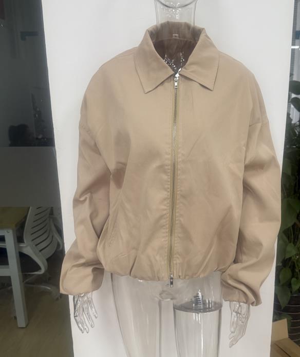 2024 Y2K Retro Braune Kurze Lockere Jacke für Damen - Frühling & Herbst Kollektion