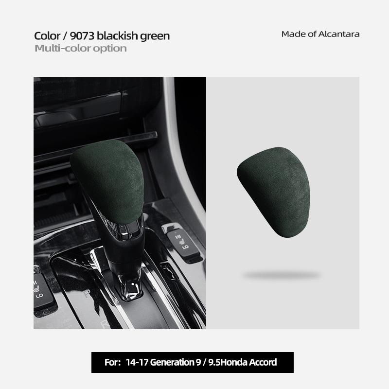 For Honda Accord 9/9.5 Alcantara Suede Gear Shifter Gear Protector Head Cover Car Gear Head Shift Knob Handle Cover Trim Sticker