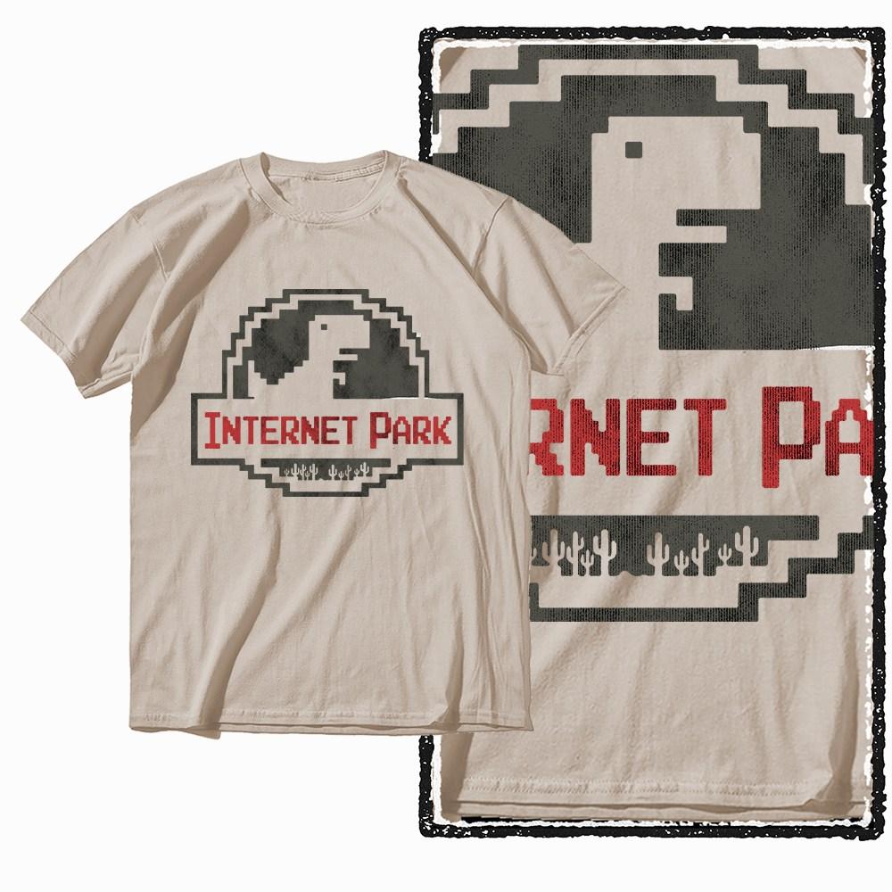 

G79 Beige Cotton Streetwear Dino dinosaur Graphic Men T-shirt | Big Size Cool Vintage O-neck men s Tee Tshirt 2XL
