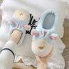Cotton slippers women's autumn and winter indoor cute home plush couple home non-slip external wear warm cotton mop