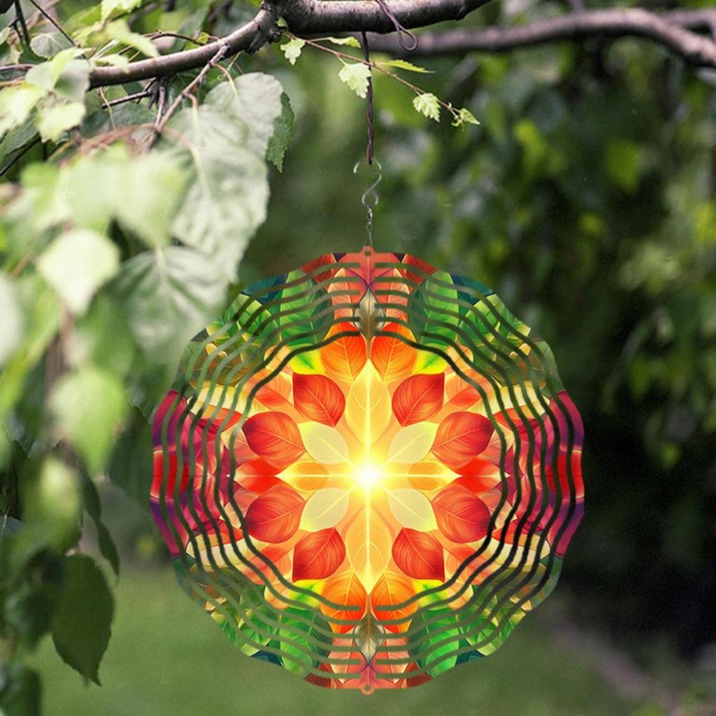 10 Inch Rotating Art Wind Chime for Garden Balcony Decor with 360 Hook Elegant Hanging Wind Chime Gift for Spring and Summer