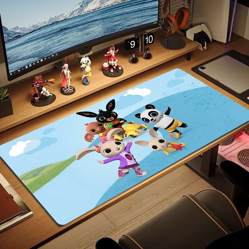 Bing Large Size Mouse Pad Large Gaming Table Cushion Non-slip Laptop Tablet Big Mousepad XXL Mat Mini PC Playmat With Lock Edge