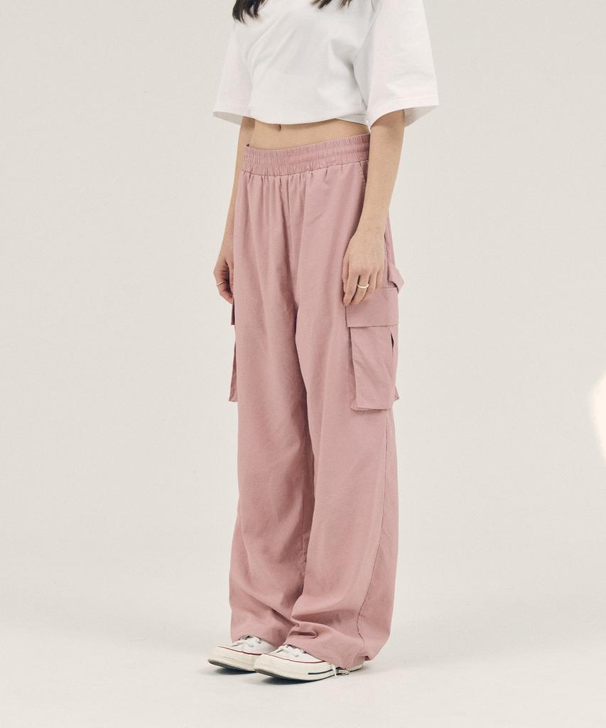 BORN CHAMPS Nylon Carpenter Wide Cargo Pants B23Sb03Pk