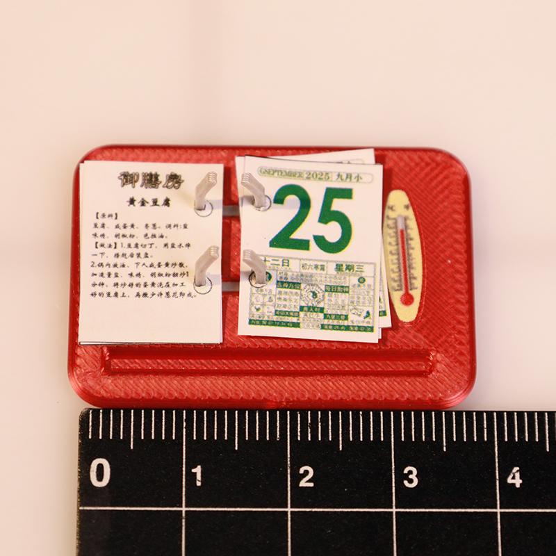 Puppenhaus Kalender Szene Modell Puppenhaus Möbel Mini Kalender Zubehör Miniatur Schreibtischkalender Spielzeug