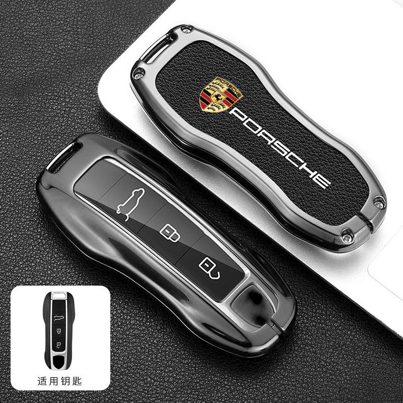 Leder Autoschlüssel Hülle Schutzhülle für Porsche Panamera Spyder Carrera Macan Boxster Cayman Cayenne 911 718 Zubehör