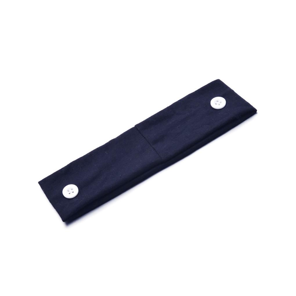 Button Headband Holder Solid Good Elasticity Relieve Ear Pain Good Fixation Sport Scarf Classic Headcloth Sweat Absorption Men