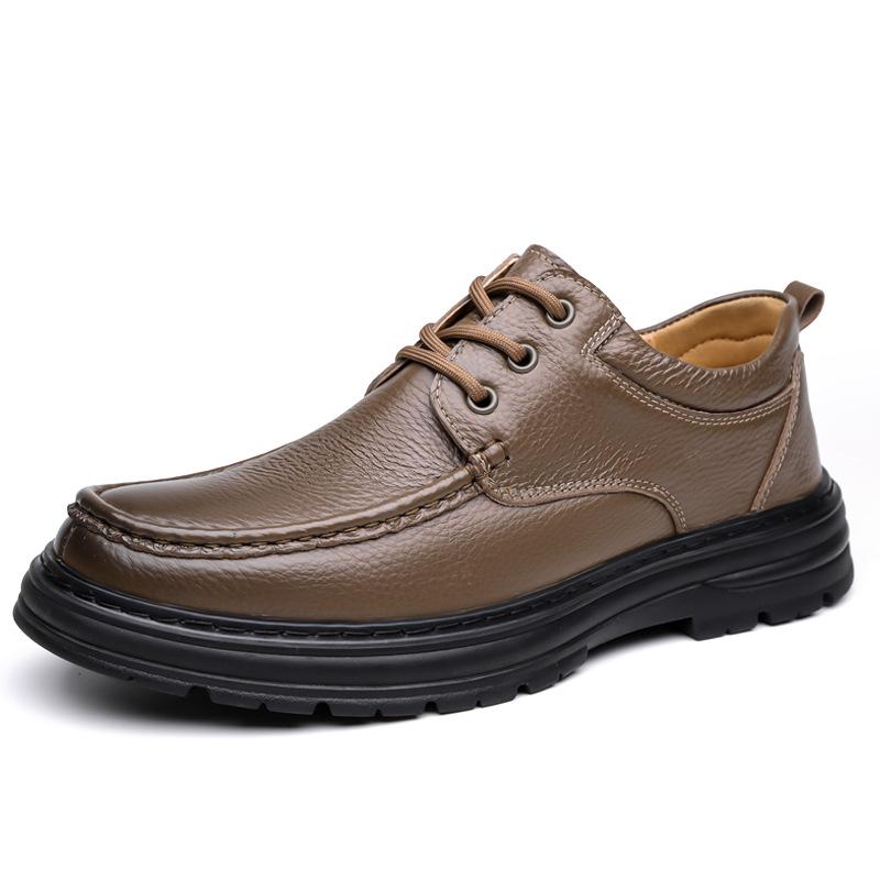 Autumn Winter Business Leather Shoes for Men Solid Color Keep Warm Casual Shoe Male Fashion Antiskid Designer Dress Shoes Man