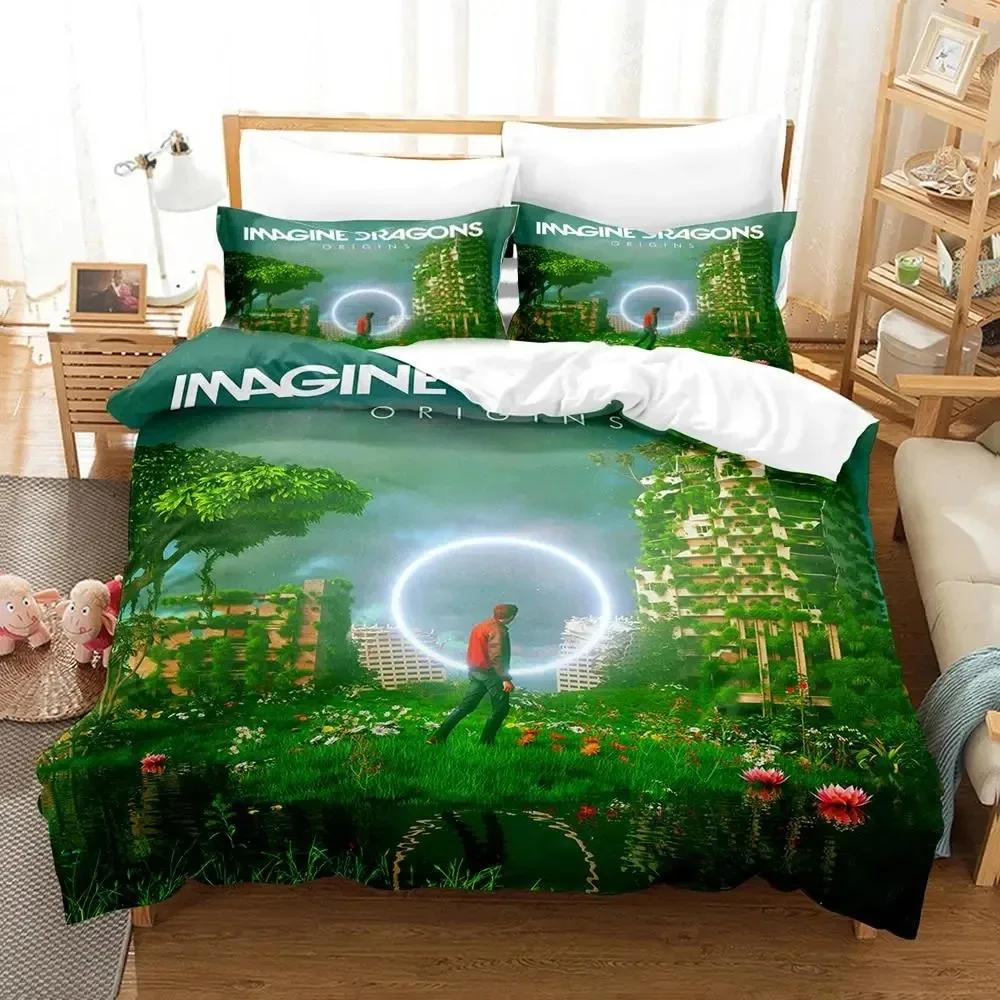 3D Print Imagine Dragons Album Cover Comfortable Duvet Quilt Cover Pillowcase Bedding Set Bedroom Decoration Home Textile