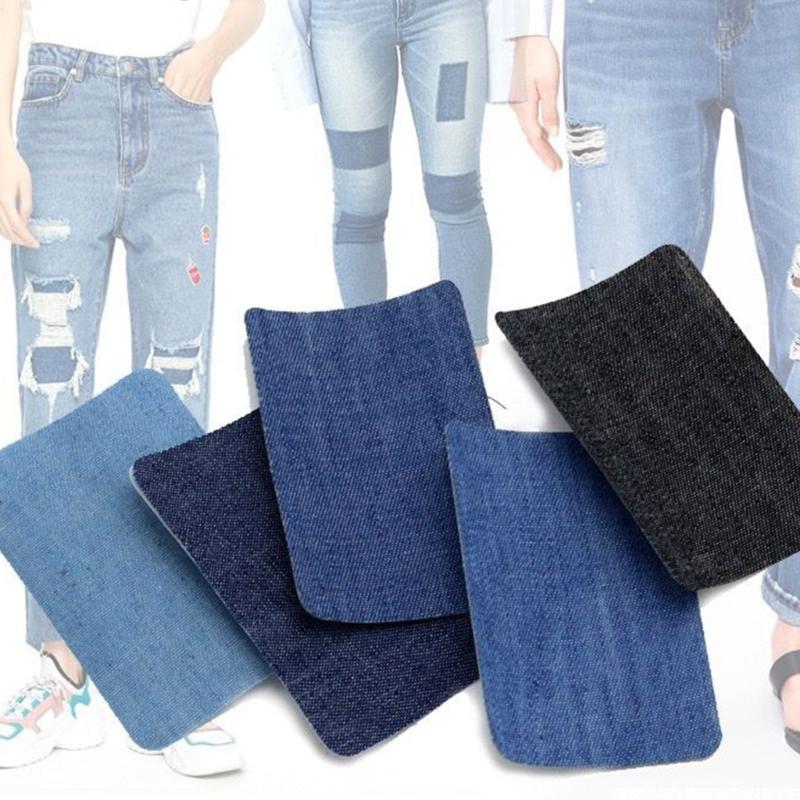 5/25 Pieces Patches for Jeans Clothing Repairing Denim-Patches Self Adhesive Jean Patches Rectangular Elliptical Patches