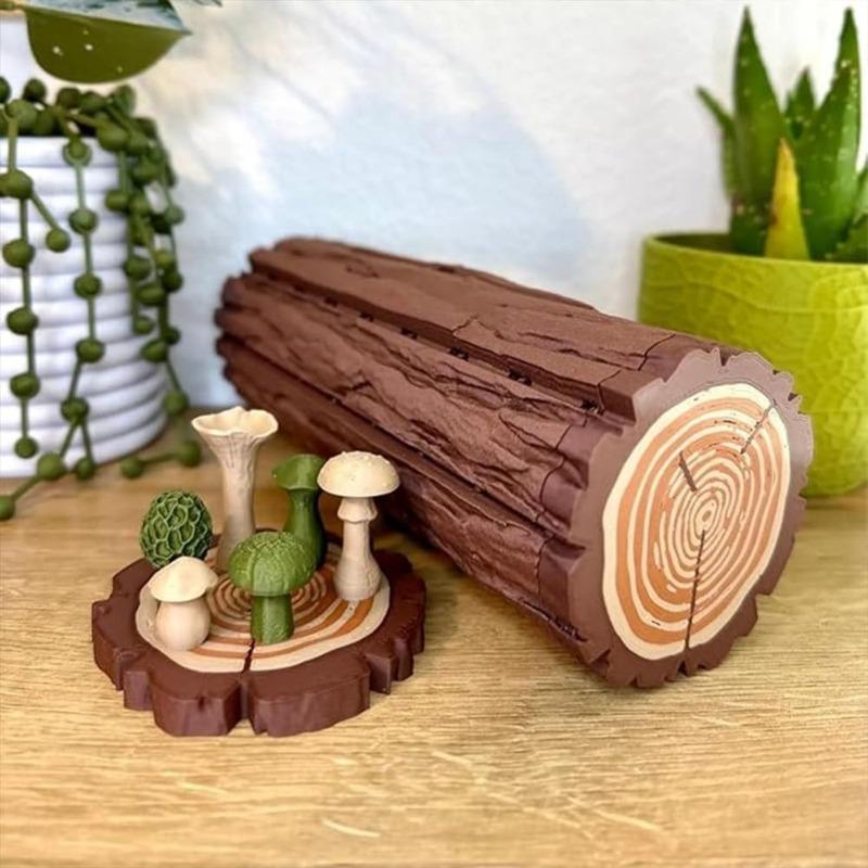 Magnetic Forest Mushrooms Chess Set Forest Chess Set Wooden Chess Board Set Botany Board Game Chess Sets