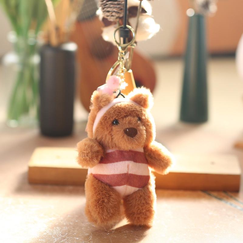 

Милый мультфильм пчела Барселона медведь плюшевые куклы игрушка брелок кулон рюкзак подвески украшения подарки