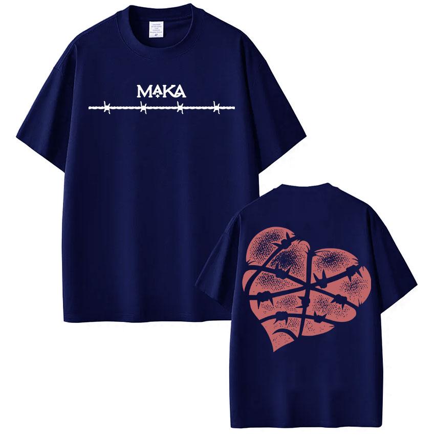 Rapper Maka Aura Tour 2025 Album Merch T-Shirt Men Women Retro Aesthetic T-Shirts Fashion High Quality Cotton T Shirt Streetwear
