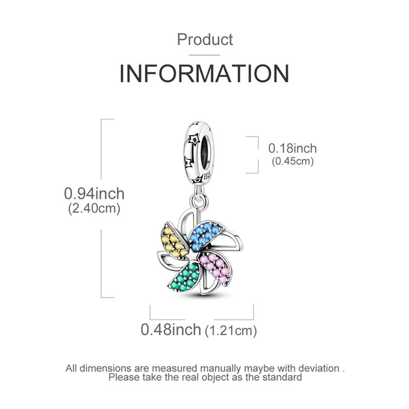 Original Charmscopper Childhood Rotating Windmill Beads Fit Charms Platabracelets For Women Jewelry Making Gifts