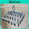 Rack Sock Clips 32 Rotatable Folding Clothes Rack Windproof Socks Underwear Drying Rack Household Adults Storage Laundry Rack