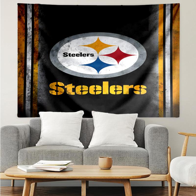 Pittsburgh Steelers Logo Tapestry Accessories Playroom Tapestry, for Bedroom,Livingroom, dormitory Room Wall Decor Fan Birthday Gifts