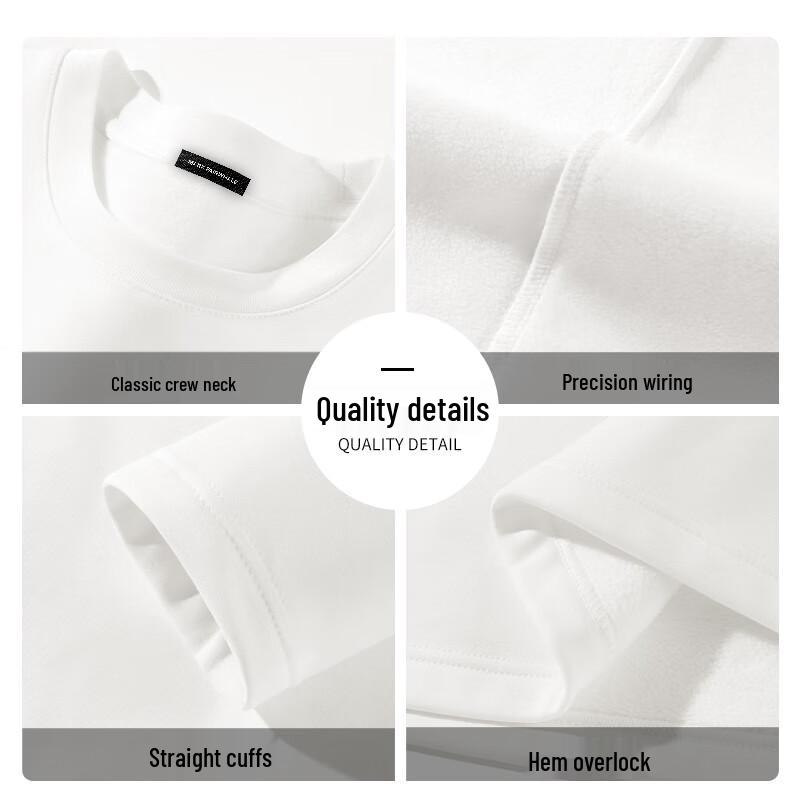 Mark Fairwhale Men's 7A Anti-bacterial Loose Fit Fleece-Lined Thermal T-Shirt