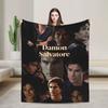 The Vampire Diaries Damon salvatore Blanket Super Warm Plush Bedding Throws For Home Decor Travel Office Flannel Bedspread Bed