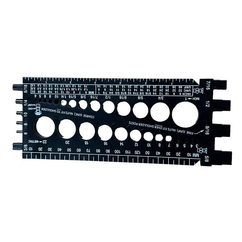 1Pc Nut Bolt Screw Gauge Multi Functional Inch Metric Quick Identification Nut Bolt Thread Check Protable Thread Measuring Tool