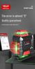 DELIXI Green Laser Level - 12 Lines, High Precision, Wall and Floor Mount, with Blue Light for Outdoor Use