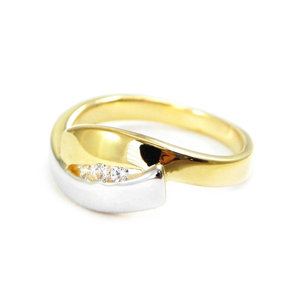 2 Tone 'Câlin' Gold Plated Ring