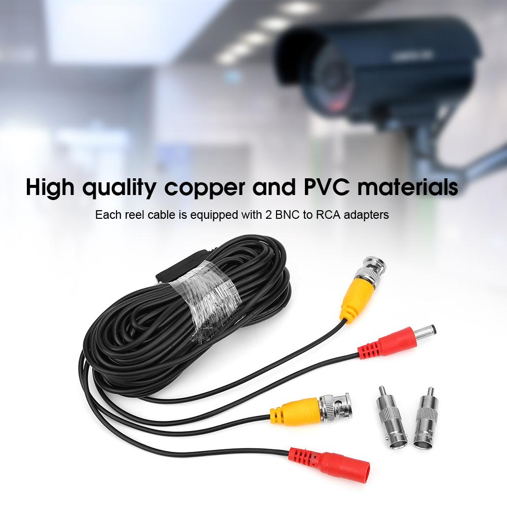 4Pcs BNC Video Power Cable CCTV Wire Cord Security System Accessories