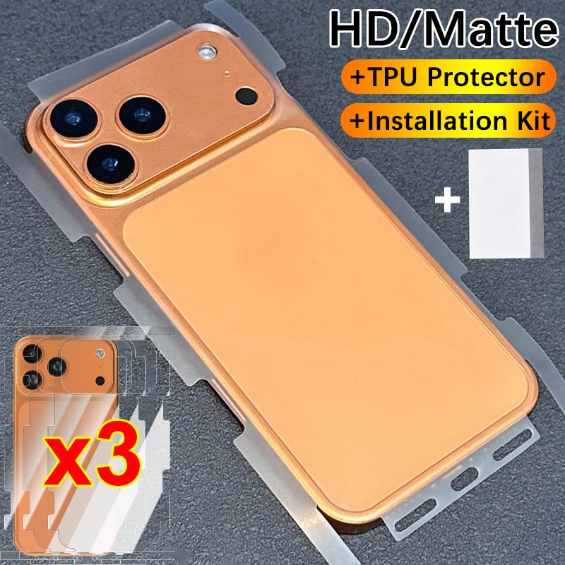 For Apple iPhone 17 16 Pro Max 17 Air 17Pro Wrap Side Edge Back Protector Scratch Autorepair Matte/HD Soft TPU Hydrogel Film