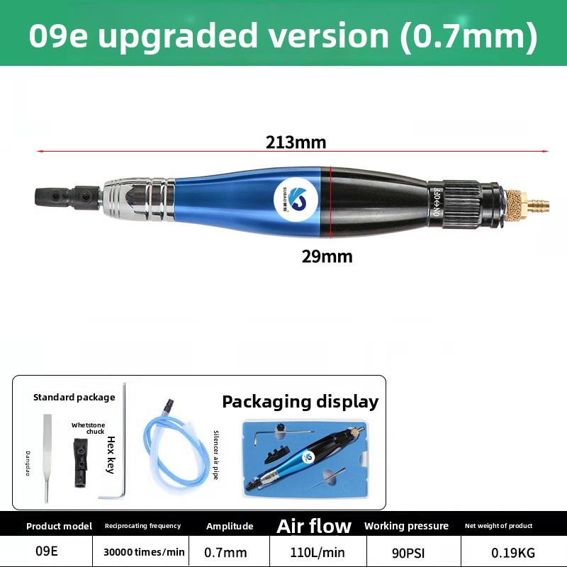 Pneumatic ultrasonic polishing machine reciprocating file