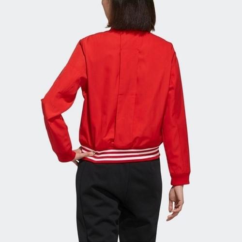 adidas WV 3S Full-Zip Casual Sports Woven Bomber Jacket Women’s Energy Red