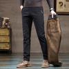 2024 Autumn And Winter New Men'S Plush Thick Casual Chenille Pants Slim Fit Straight Tube Trendy Outerwear Pants