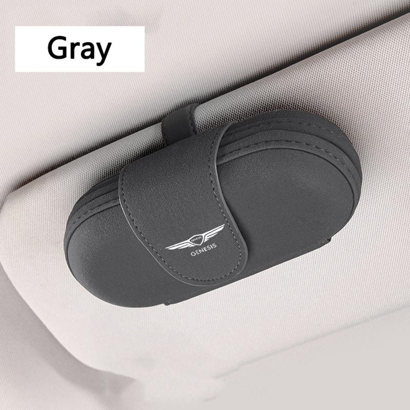 Car Glasses Case Auto Sun Visor Glasses Clip Card Ticket HolderBox For Genesis Essentia GV80 Neolun G70 G90 GV90 GV60 X G80 GV70
