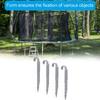4Pcs Garden Landscape Anchoring Stakes Trampoline Anchors Metal Tent Trampoline Ground Stake For Swing Yard Enduring