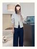 Damen Frühling 2025 Einreihige Baseballjacke - Kurz, Vielseitig, Lässiger Cardigan Top