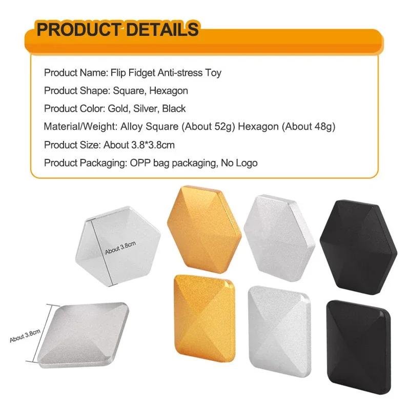 Flipo Flip Fidget Toys Rotating Kinetic Alloy Desktop Toys for Adults Office Fidget Spinner Anti Stress Relief Toys for Children