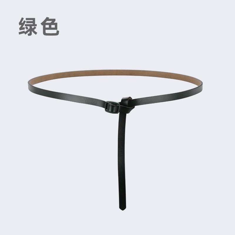Knotted Leather Thin Belt Women'S Personality Casual Waist Chain Women'S Decorative Dress Shirt Belt