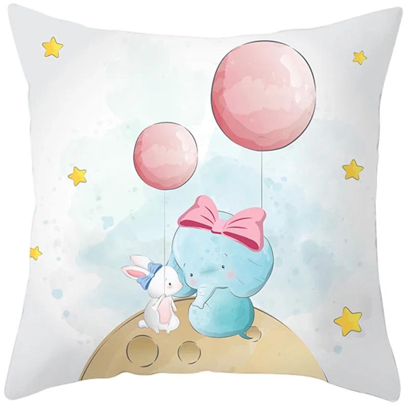 Cute Animals Printing Throw Pillow Case Home Decor for Sofa Bedroom Polyester Cushion cover Designer Funda Cojines x
