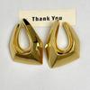 Boucles d'oreilles géométriques irrégulières en métal exagéré, grandes, pour femmes, Europe et Amérique, personnalité, fête, bijoux rétro, cadeaux