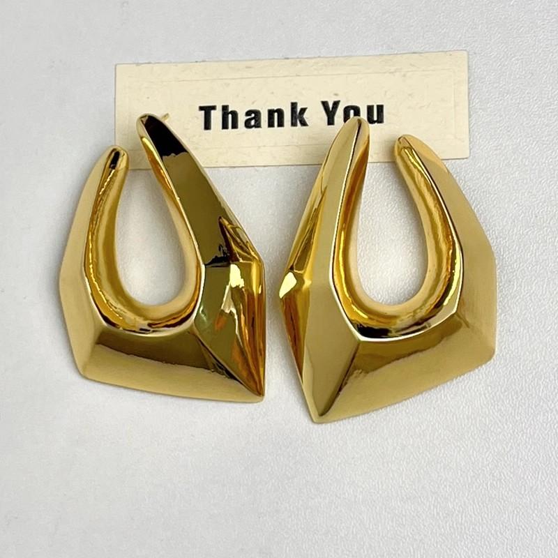 Boucles d'oreilles géométriques irrégulières en métal exagéré, grandes, pour femmes, Europe et Amérique, personnalité, fête, bijoux rétro, cadeaux