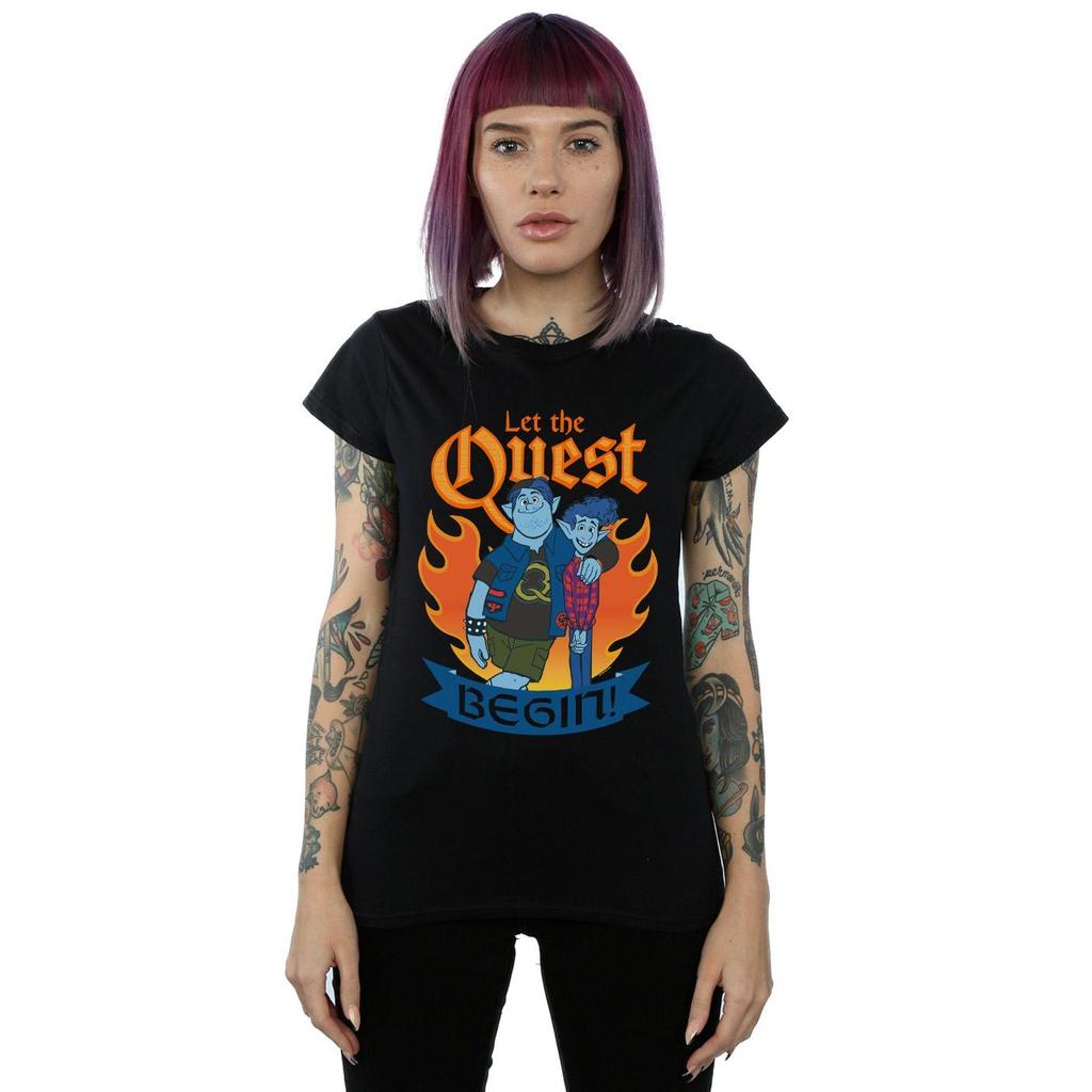 Disney Womens/Ladies Onward Let The Quest Begin Cotton T-Shirt