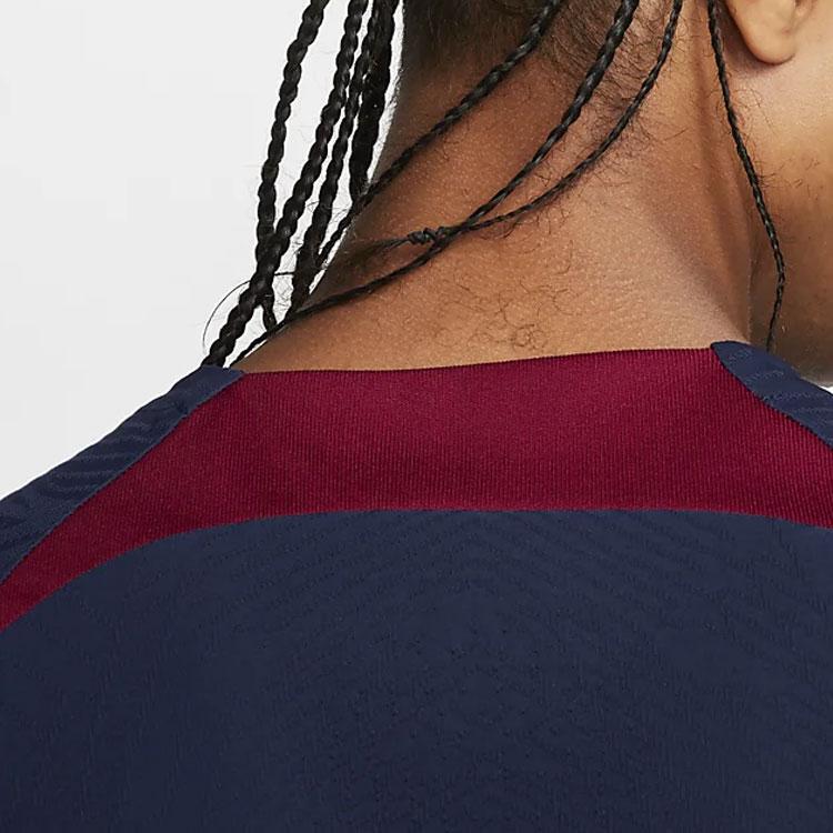 Nike Dri-Fit Adv Letter Print Colorblock Short Sleeve Soccer Jersey Men Tops Deep-Blue DX2893-499