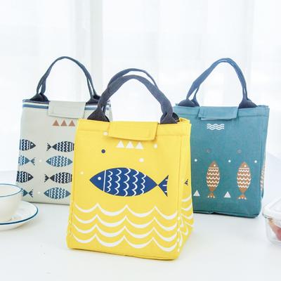 Thick Aluminum Foil Insulation Bag Cute Lunch Small Fish with Rice Bag Handcuffs Waterproof Box Package Picnic Bag Children's Meal Bag