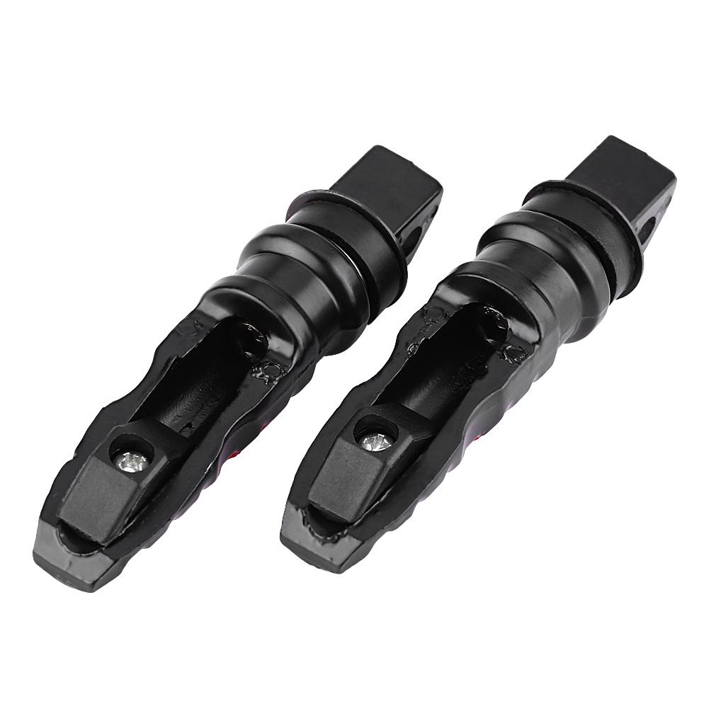 1 Pair of Aluminium Universal Motorcycle Passenger Rear Foot Pedals with 8mm Hole