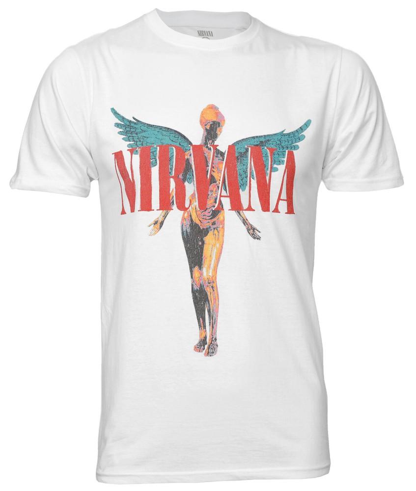 

Nirvana T Shirt In Utero Angelic Album Logo Kurt Cobain White M